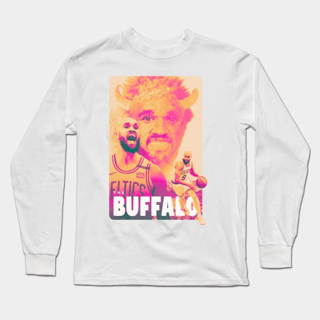 Derrick White Buffalo Soldier Long Sleeve T-Shirt by boothy